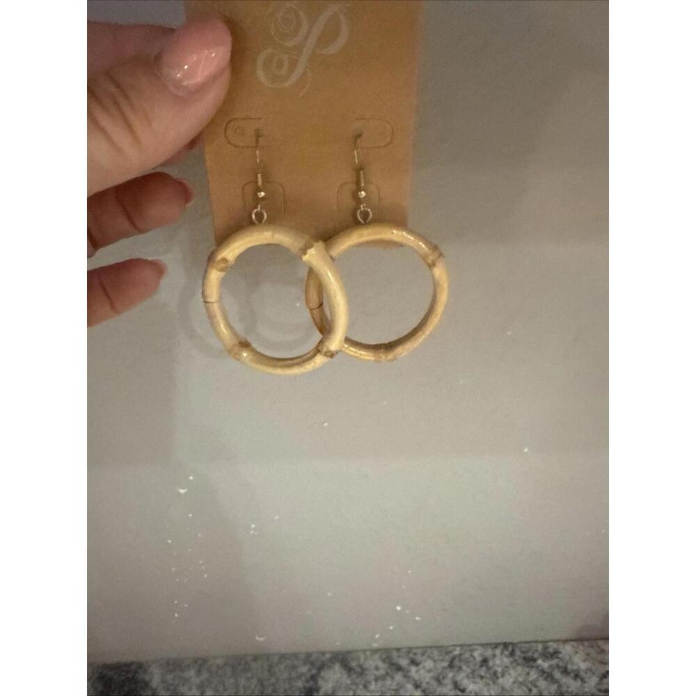 Bamboo Earrings By Plunder Designs. Have Never Been Worn.